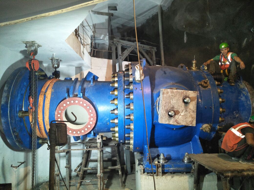Erection of Turbine Units at 456 MW (6 x 76 MW Pelton) Tamakoshi HEP in Nepal.